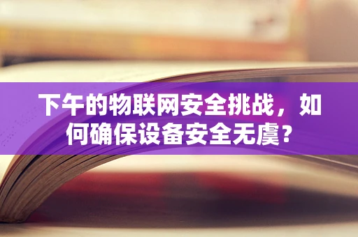 下午的物联网安全挑战，如何确保设备安全无虞？