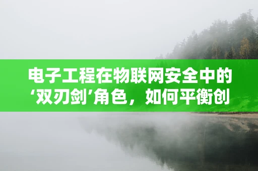 电子工程在物联网安全中的‘双刃剑’角色，如何平衡创新与防护？