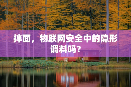 拌面，物联网安全中的隐形调料吗？
