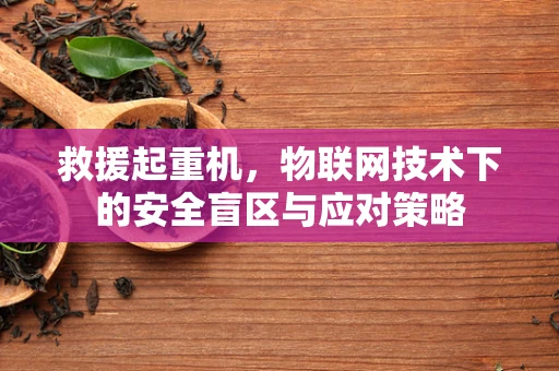 救援起重机，物联网技术下的安全盲区与应对策略