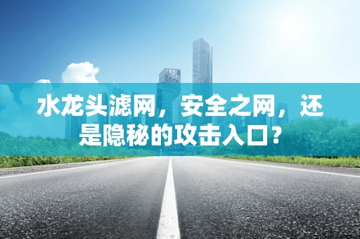 水龙头滤网，安全之网，还是隐秘的攻击入口？