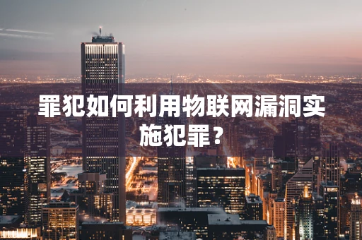 罪犯如何利用物联网漏洞实施犯罪？