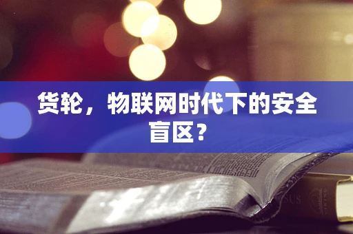 货轮，物联网时代下的安全盲区？