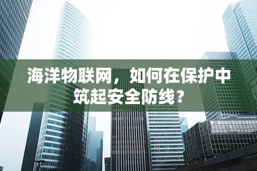 海洋物联网，如何在保护中筑起安全防线？
