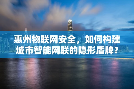 惠州物联网安全，如何构建城市智能网联的隐形盾牌？
