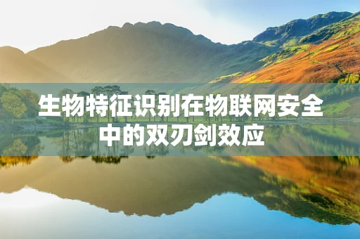 生物特征识别在物联网安全中的双刃剑效应