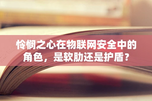 怜悯之心在物联网安全中的角色，是软肋还是护盾？
