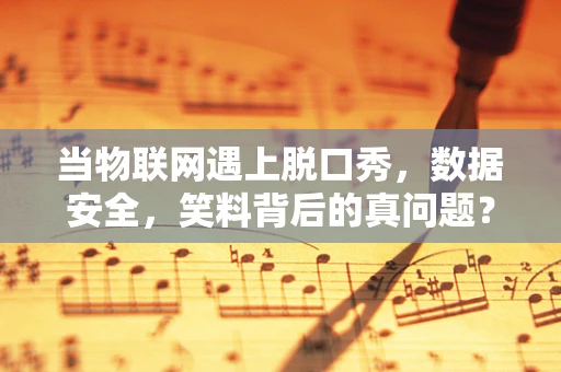 当物联网遇上脱口秀，数据安全，笑料背后的真问题？