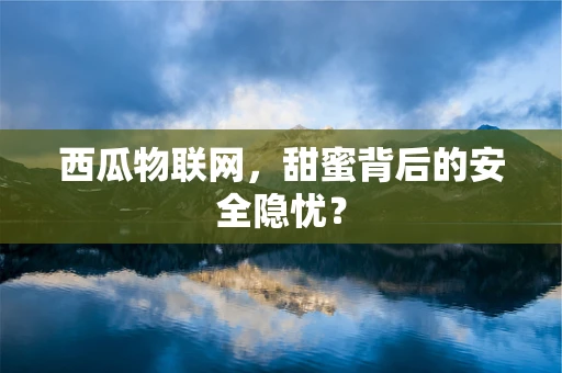 西瓜物联网，甜蜜背后的安全隐忧？