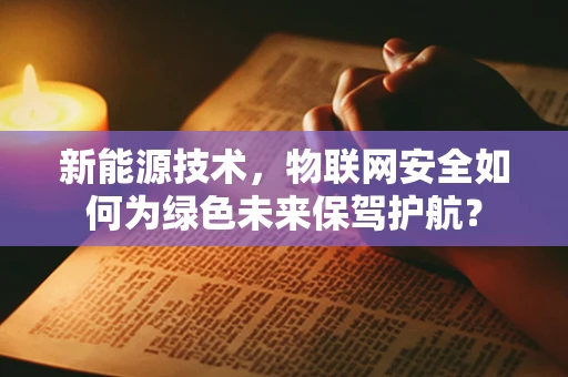 新能源技术，物联网安全如何为绿色未来保驾护航？