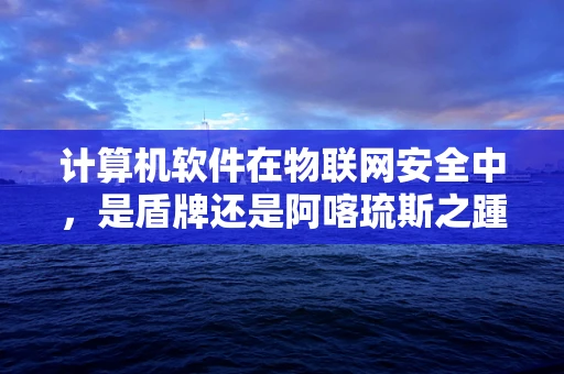 计算机软件在物联网安全中，是盾牌还是阿喀琉斯之踵？