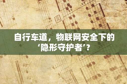 自行车道，物联网安全下的‘隐形守护者’？