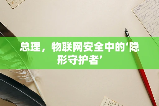 总理，物联网安全中的‘隐形守护者’