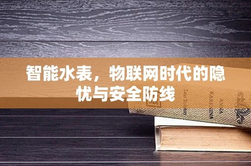 智能水表，物联网时代的隐忧与安全防线