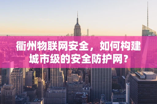 衢州物联网安全，如何构建城市级的安全防护网？