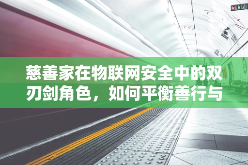 慈善家在物联网安全中的双刃剑角色，如何平衡善行与风险？