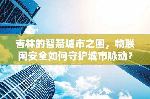 吉林的智慧城市之困，物联网安全如何守护城市脉动？
