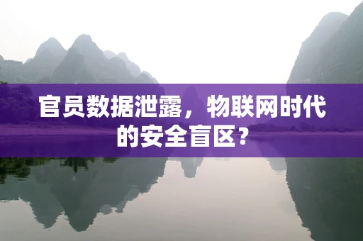 官员数据泄露，物联网时代的安全盲区？