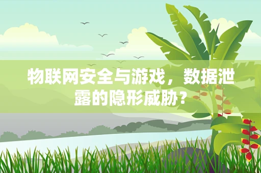 物联网安全与游戏，数据泄露的隐形威胁？