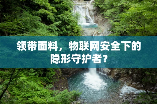 领带面料，物联网安全下的隐形守护者？