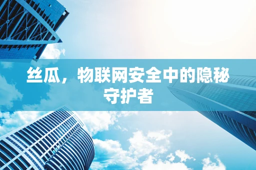 丝瓜，物联网安全中的隐秘守护者