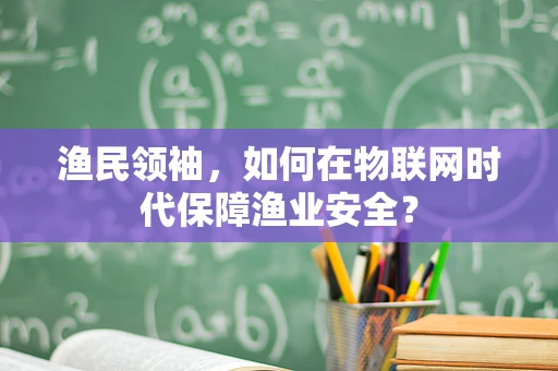 渔民领袖，如何在物联网时代保障渔业安全？