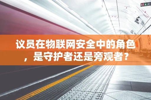 议员在物联网安全中的角色，是守护者还是旁观者？