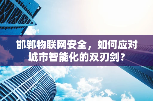 邯郸物联网安全，如何应对城市智能化的双刃剑？