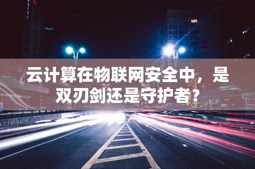 云计算在物联网安全中，是双刃剑还是守护者？