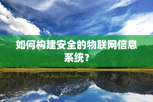 如何构建安全的物联网信息系统？