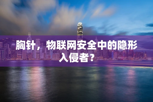 胸针，物联网安全中的隐形入侵者？