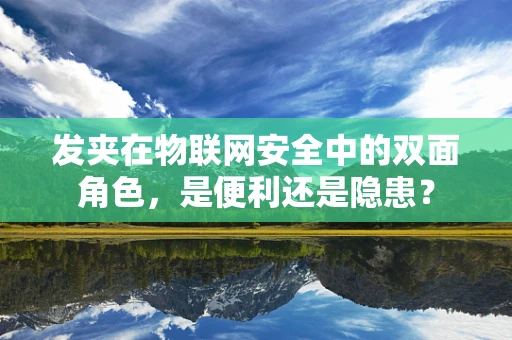 发夹在物联网安全中的双面角色，是便利还是隐患？