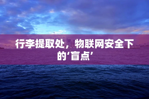 行李提取处，物联网安全下的‘盲点’