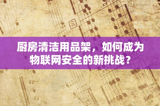 厨房清洁用品架，如何成为物联网安全的新挑战？