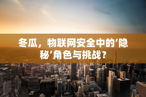 冬瓜，物联网安全中的‘隐秘’角色与挑战？
