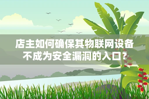 店主如何确保其物联网设备不成为安全漏洞的入口？