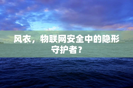 风衣，物联网安全中的隐形守护者？