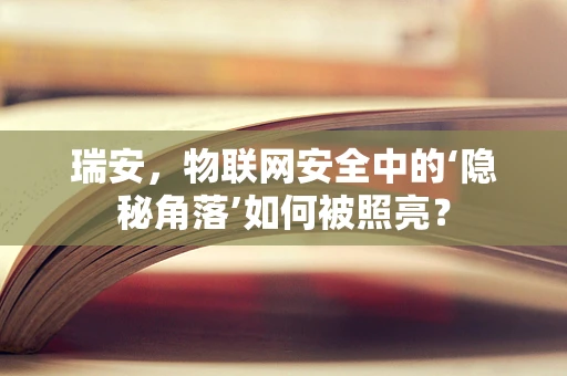 瑞安，物联网安全中的‘隐秘角落’如何被照亮？