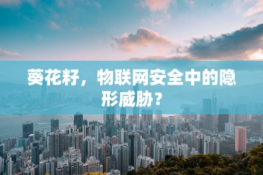 葵花籽，物联网安全中的隐形威胁？