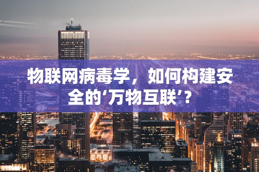 物联网病毒学，如何构建安全的‘万物互联’？