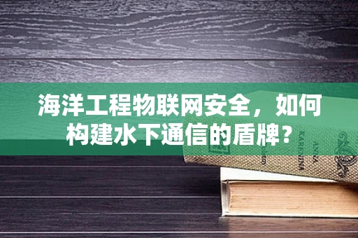 海洋工程物联网安全，如何构建水下通信的盾牌？