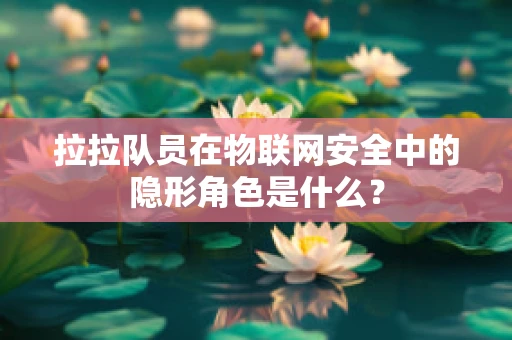 拉拉队员在物联网安全中的隐形角色是什么？