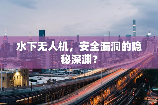 水下无人机，安全漏洞的隐秘深渊？
