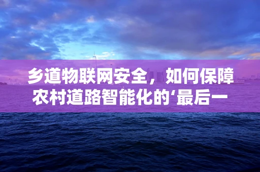 乡道物联网安全，如何保障农村道路智能化的‘最后一公里’？