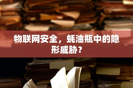 物联网安全，蚝油瓶中的隐形威胁？