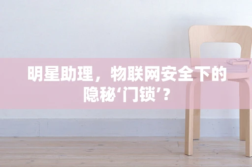明星助理，物联网安全下的隐秘‘门锁’？