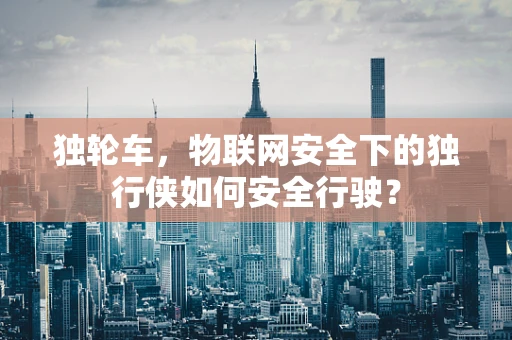 独轮车，物联网安全下的独行侠如何安全行驶？