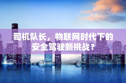 司机队长，物联网时代下的安全驾驶新挑战？