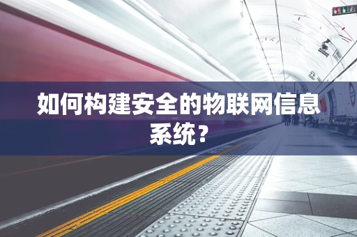 如何构建安全的物联网信息系统？