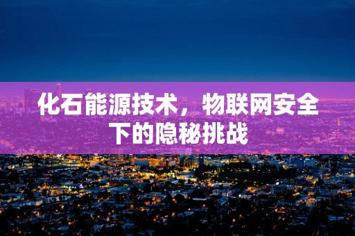 化石能源技术，物联网安全下的隐秘挑战